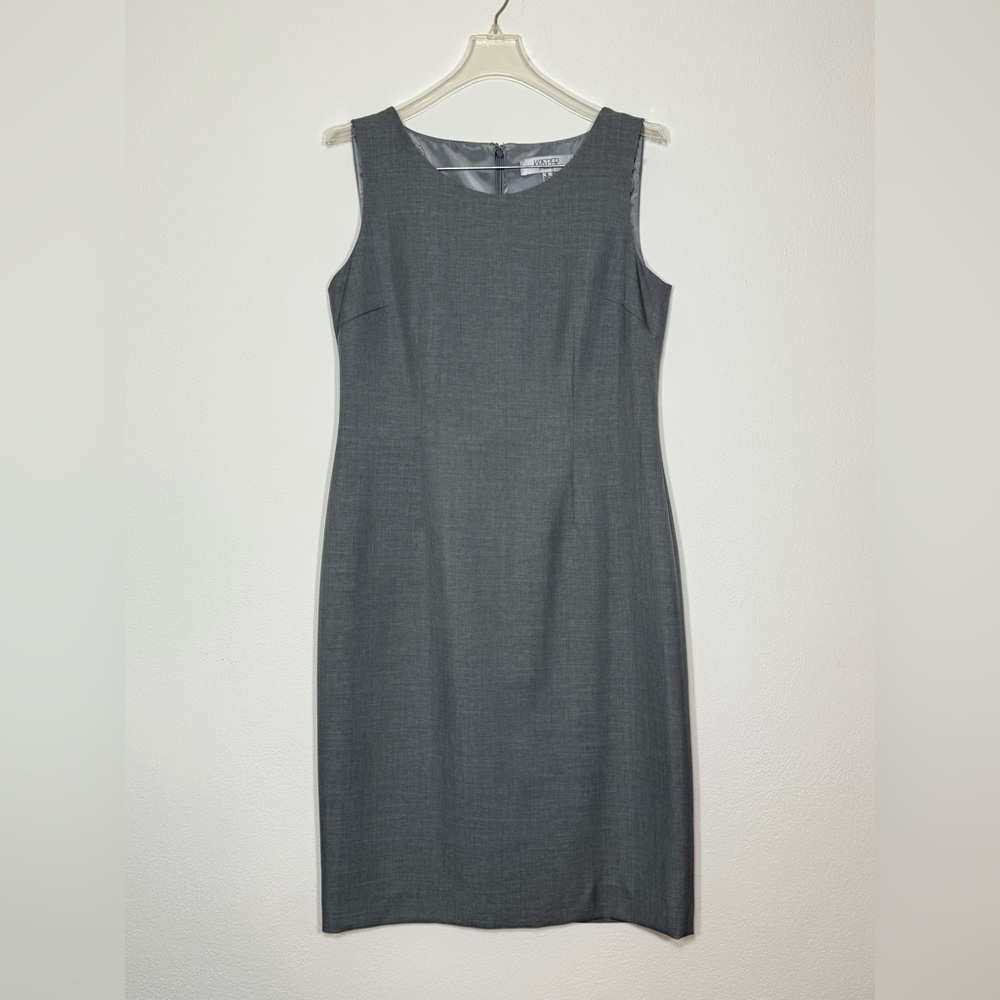 Kasper Women's Gray Sleeveless Sheath Dress Size 6 Like New